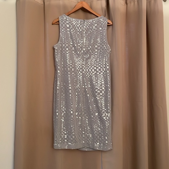 Lauren by Ralph Lauren - Silver Sequin Evening Dress size 14 - Picture 2 of 3